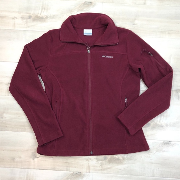 Columbia Jackets & Blazers - Columbia Jacket Fleece Lightweight Zip Up Burgundy